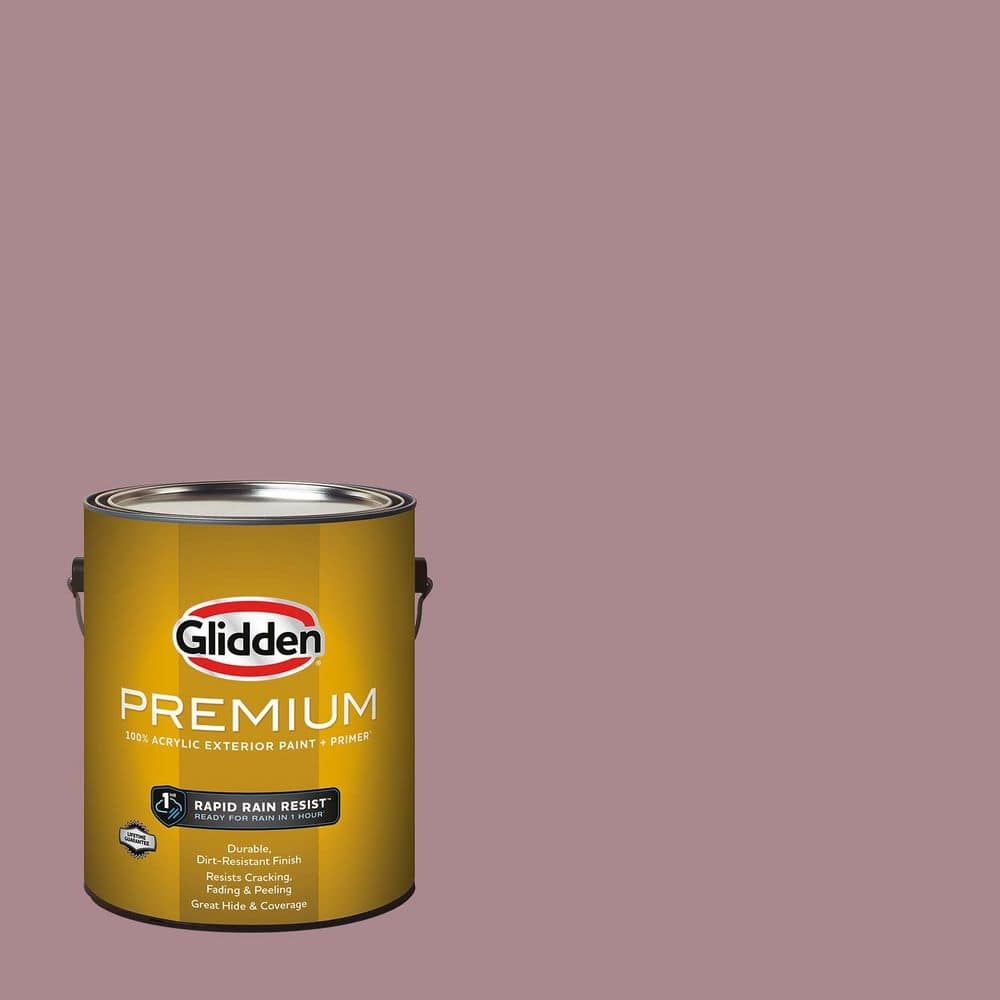 Glidden Premium 1 gal. PPG1048-5 Coffee Rose Semi-Gloss Exterior Paint