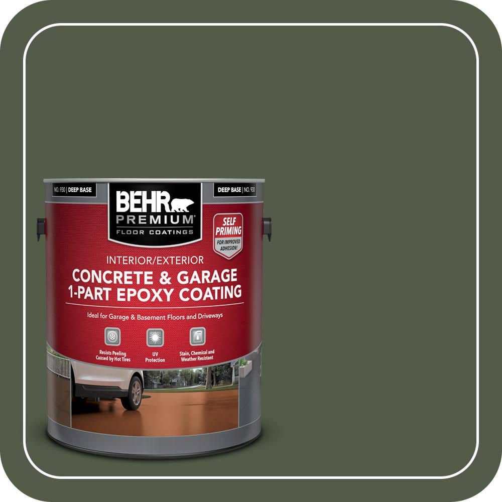 BEHR PREMIUM #SC-120 Self-Priming 1-Part Epoxy Satin Interior/Exterior Concrete and Garage Floor Paint (1)