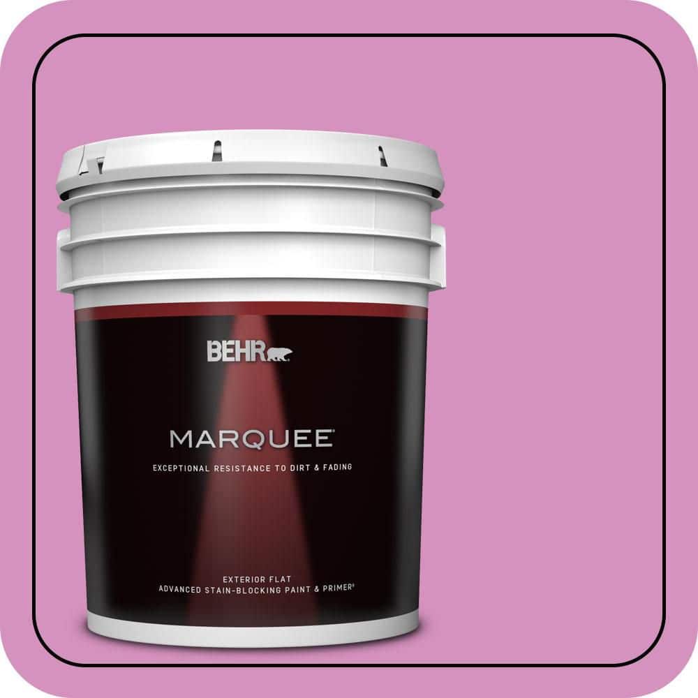 BEHR MARQUEE 5 gal. #680B-4 Pressed Flower Flat Exterior Paint & Primer