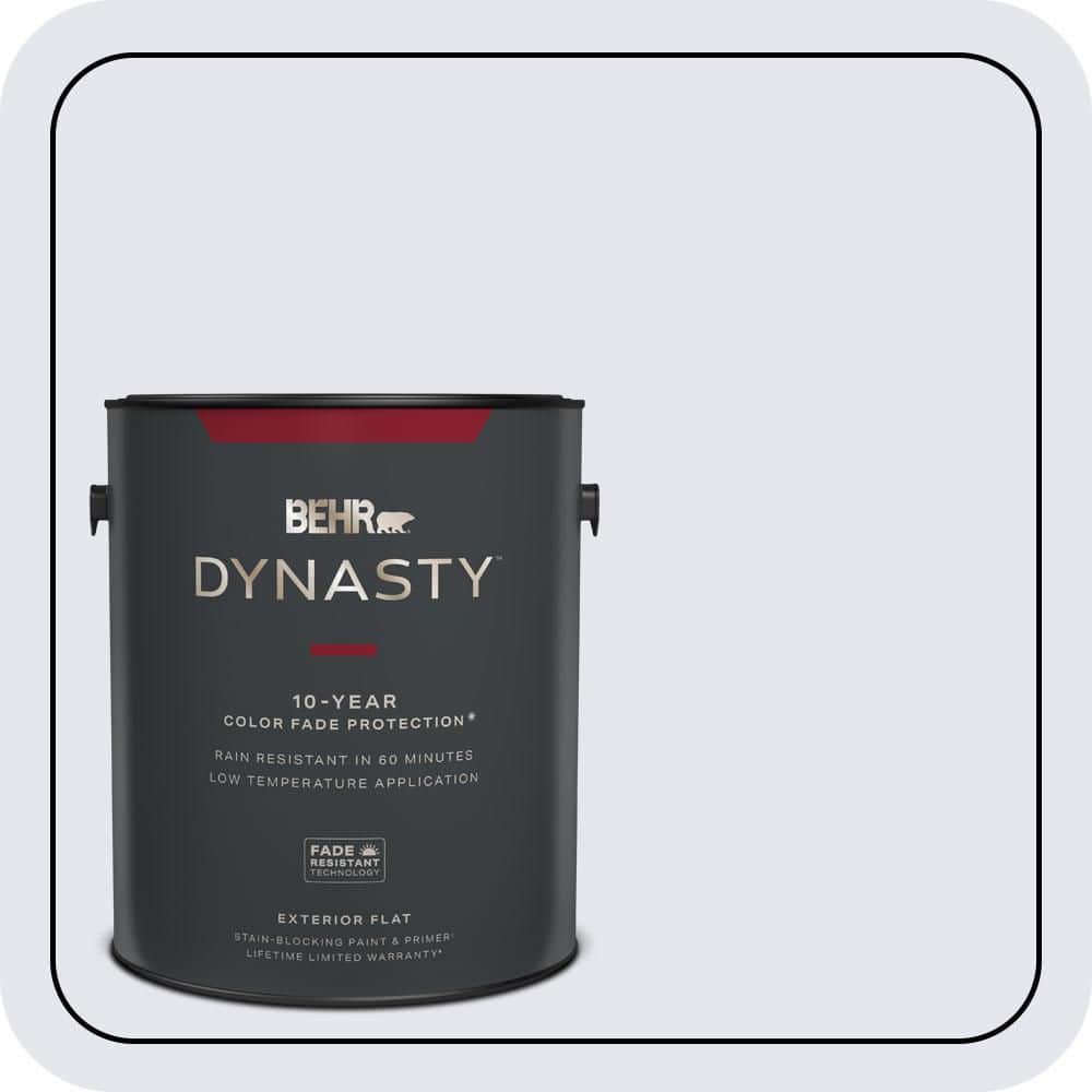 BEHR DYNASTY 1 gal. #630E-1 Dreamy Cloud Flat Exterior Stain-Blocking Paint & Primer