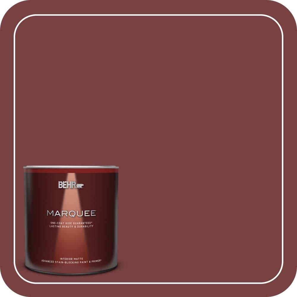 BEHR MARQUEE 1 qt. #PPF-01 Tile Red Matte Interior Paint & Primer