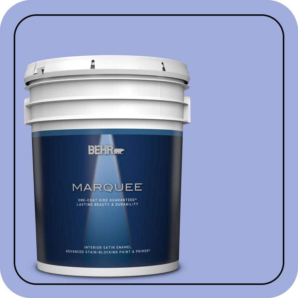 BEHR MARQUEE 5 gal. #P540-4 Lavender Sky Satin Enamel Interior Paint & Primer