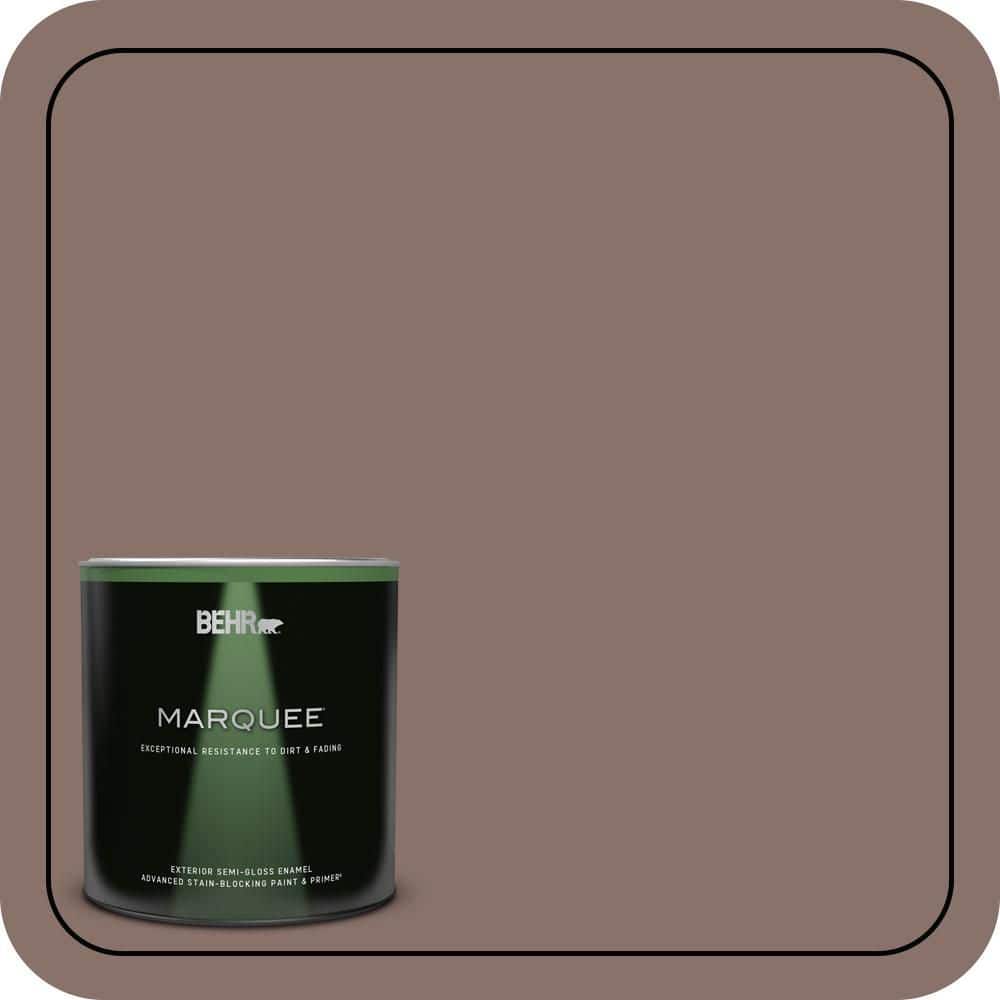 BEHR MARQUEE 1 qt. #MQ1-56 Elkhound Semi-Gloss Enamel Exterior Paint & Primer