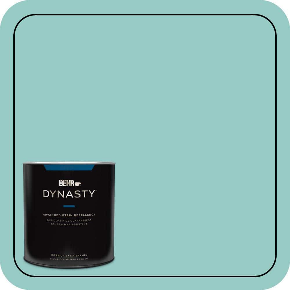 BEHR DYNASTY 1 qt. #500D-4 Jamaica Bay Satin Enamel Interior Stain-Blocking Paint & Primer