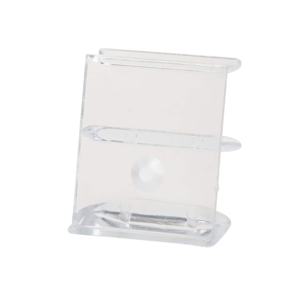Prime-Line Clear Acrylic Shower Door Bottom Guide, Sterling (2)