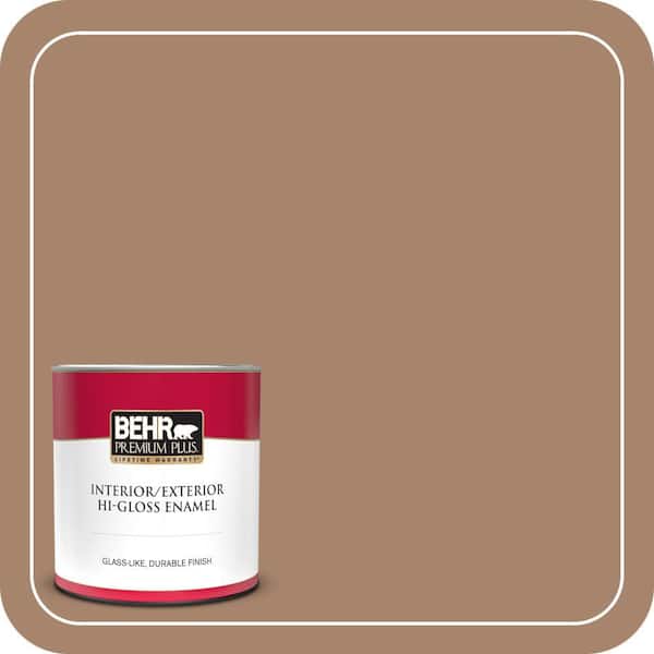 BEHR PREMIUM PLUS #ECC-59-1 Antique Chest Flat Interior/Exterior Paint & Primer Color Sample (4)