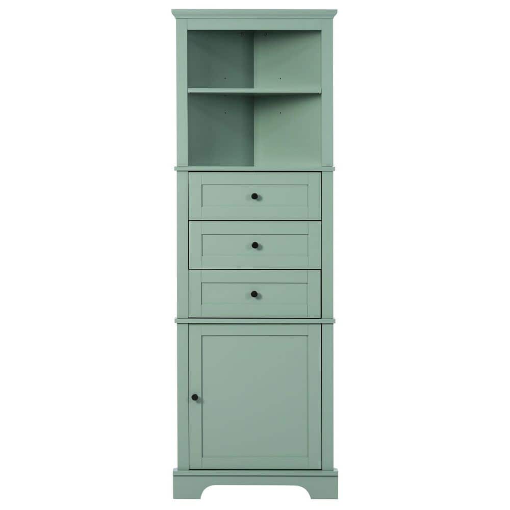 Unbranded 16.5 in. W 14.2 in. D 63.8 in. H Bathroom Storage Wall Cabinet with Drawer and Doors