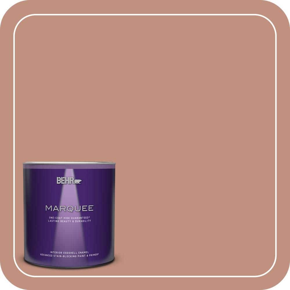 BEHR MARQUEE 1 qt. #MQ1-51 Mesa Peach One-Coat Hide Eggshell Enamel Interior Paint & Primer