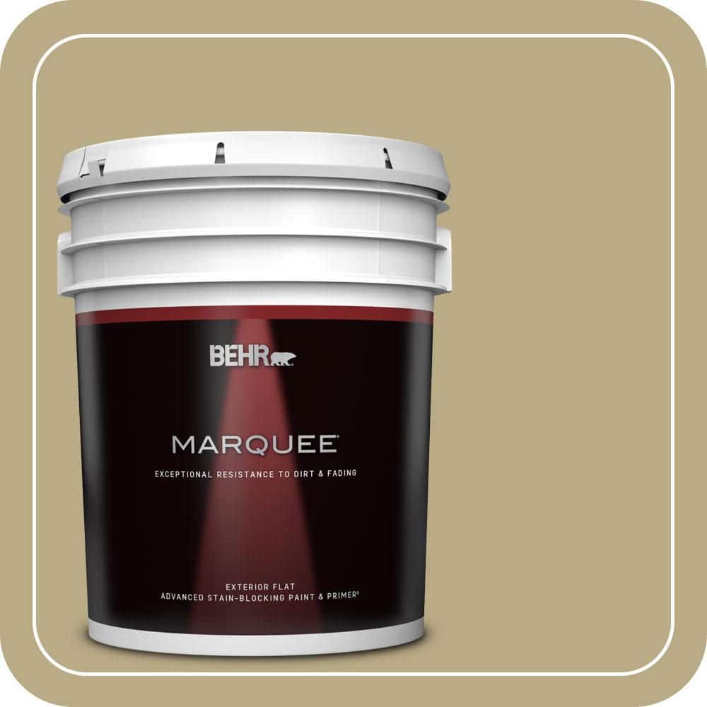 BEHR MARQUEE 5 gal. #PPU8-08A Makrut Lime Flat Exterior Paint & Primer