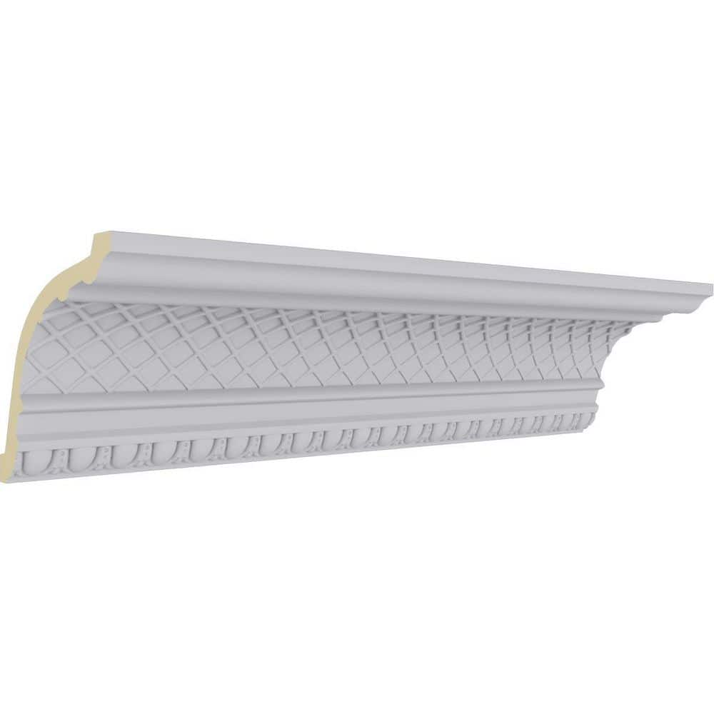 Ekena Millwork 6-3/8 in. x 6 in. x 94-1/2 in. Polyurethane Brighton Crown Moulding (2)