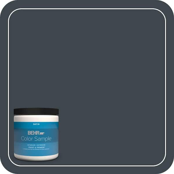 BEHR PREMIUM PLUS 8 oz. #PPU25-23 Winter Way Satin Enamel Interior/Exterior Paint & Primer Color Sample (2)