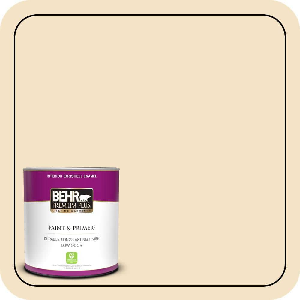 BEHR PREMIUM PLUS #PPU6-10 Cream Puff Enamel Stain-Blocking and Primer (1)