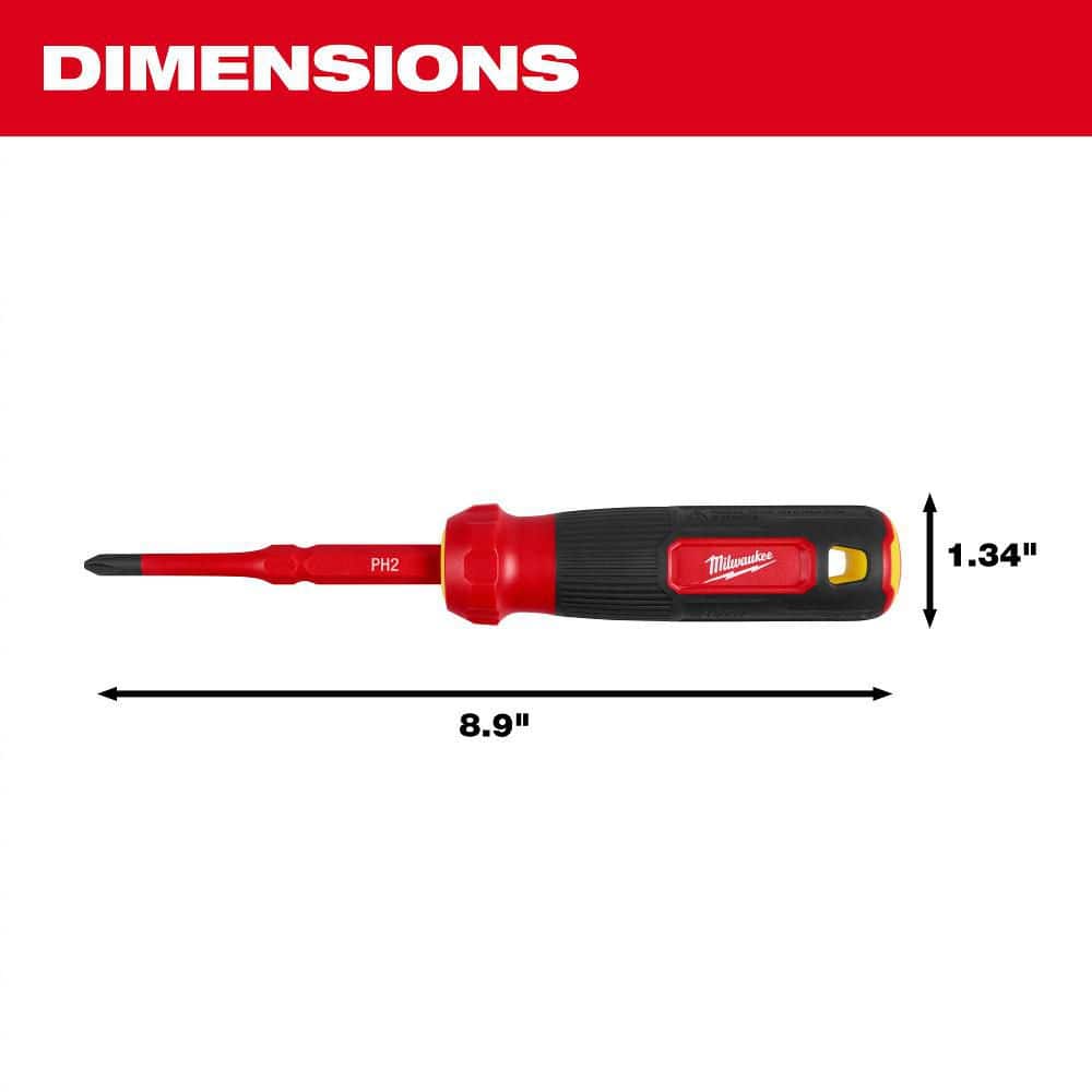 Milwaukee 2-in-1 1000V Insulated Flip Shank Multi-Bit Screwdriver (4)