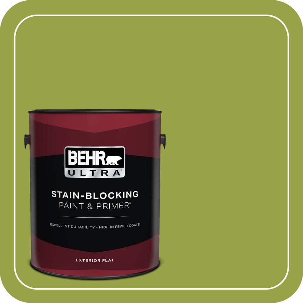 BEHR ULTRA 1 gal. #P360-6 Fresh Apple Flat Exterior Paint & Primer