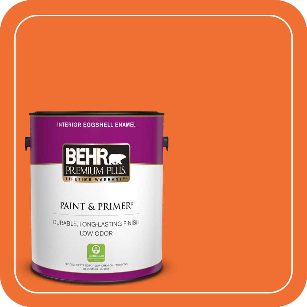 BEHR PREMIUM PLUS 1 gal. #S-G-240 Dragon Fire Eggshell Enamel Low Odor Interior Paint & Primer