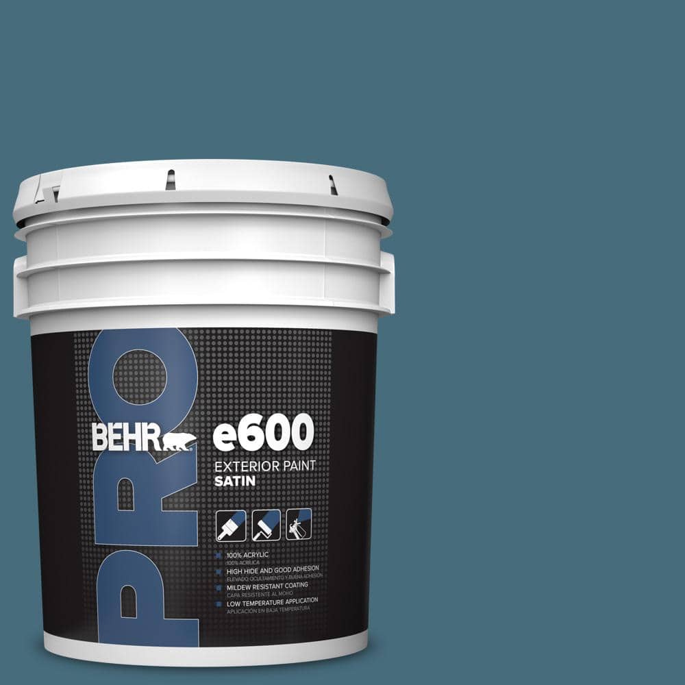 BEHR PRO 5 gal. #S480-6 Poseidon Satin Exterior Paint