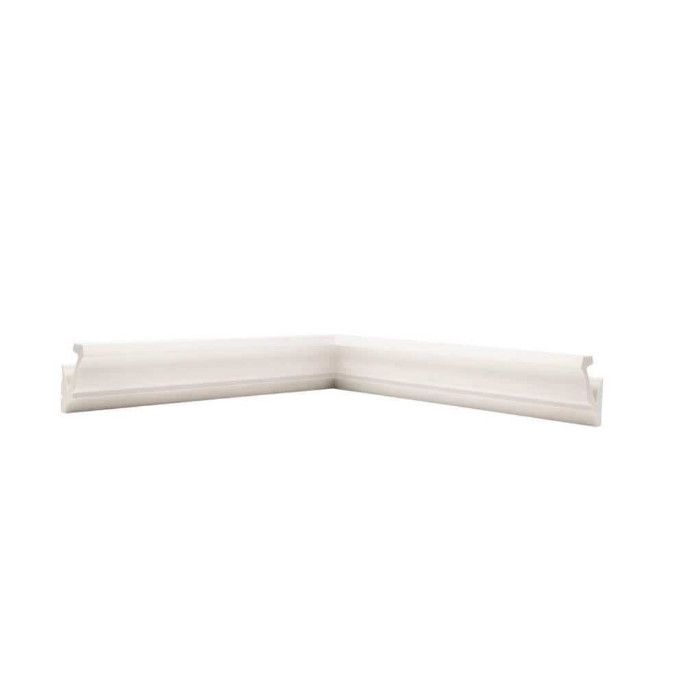 American Pro Decor Trim Fast WM 49 3 in. x 2 in. x 15-3/4 in. Polystyrene Peel and Stick Unassembled Mitered Crown Moulding Inside Corner (1)