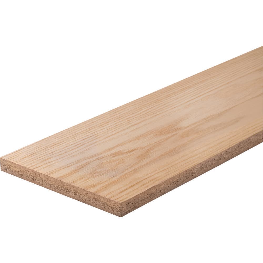HOUSE OF FARA 7-1/2 in. x 3/4 in. x 48 in. Unfinished Red Oak Wood Stair Riser (1)