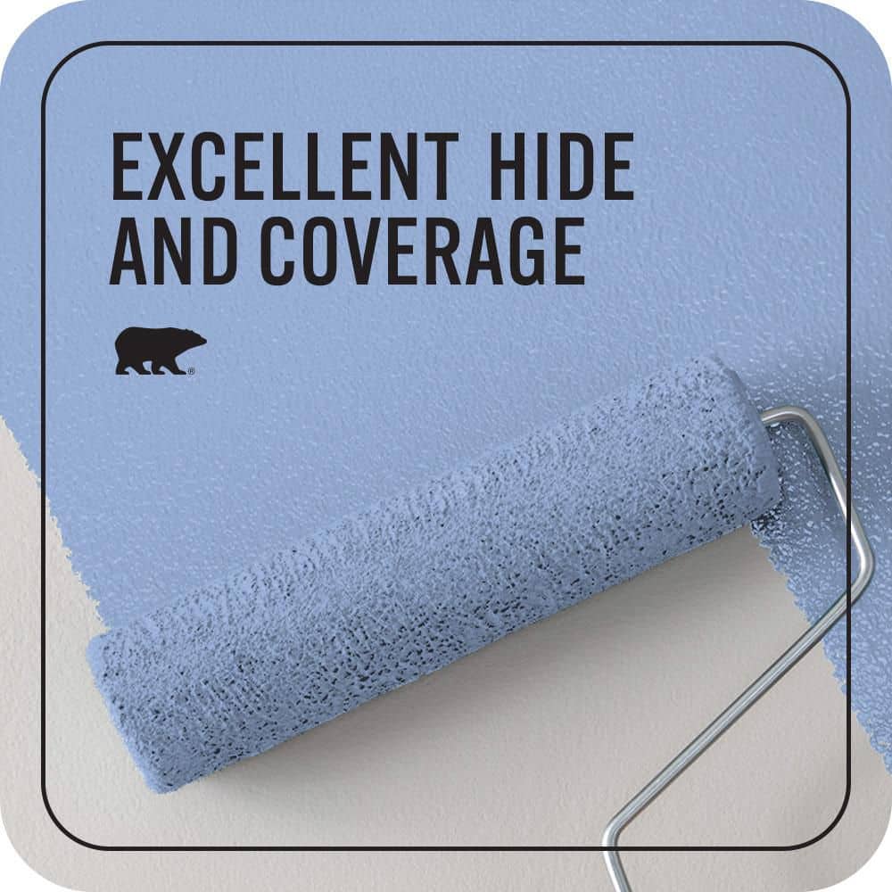 BEHR PREMIUM PLUS 1 qt. #590B-4 Anemone Eggshell Enamel EcoMix Plant-Based Interior Paint & Primer (2)