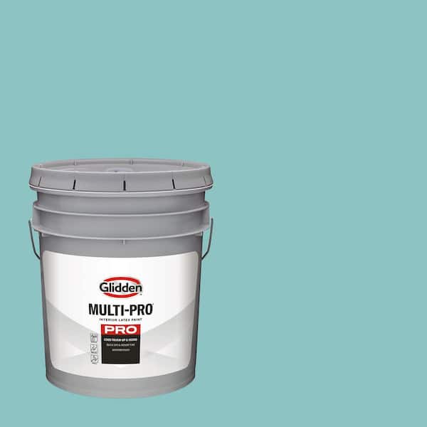 Glidden Multi-Pro 5 gal. PPG1147-4 Aqua Fiesta Ultra Flat Interior Paint (2)