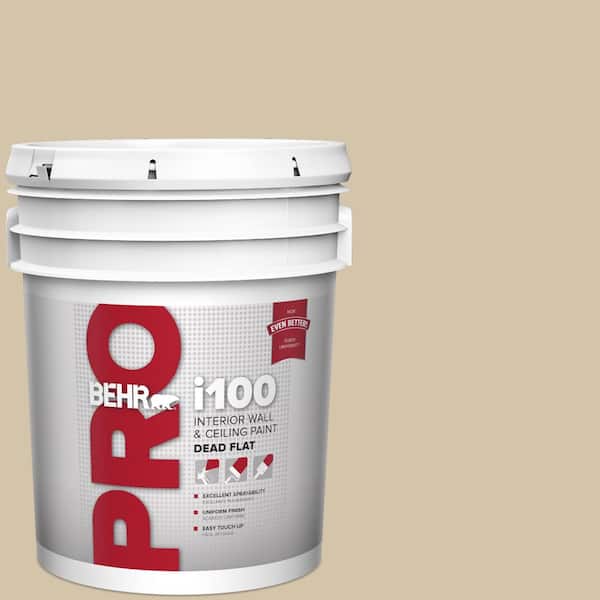 BEHR PRO 5 gal. #ICC-60 Brown Bread Dead Flat Interior Paint (2)
