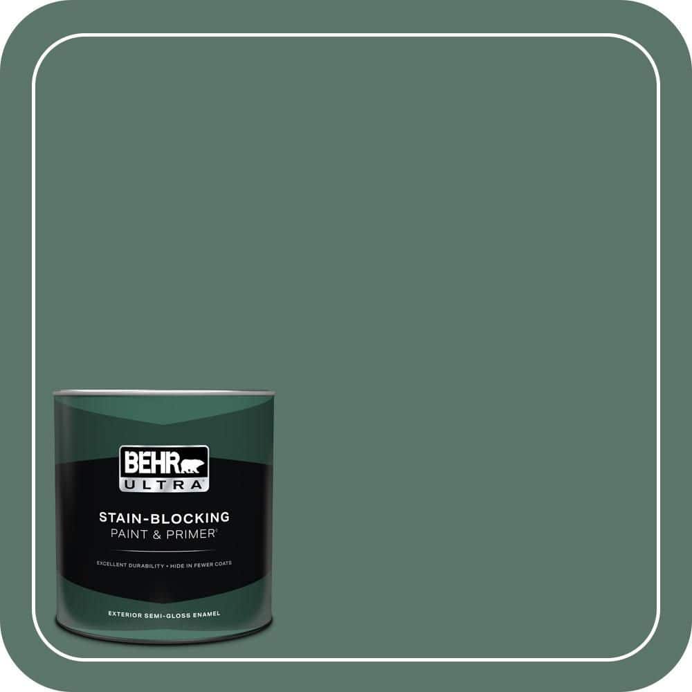 BEHR ULTRA 1 qt. #S420-6 Pine Brook Semi-Gloss Enamel Exterior Paint & Primer