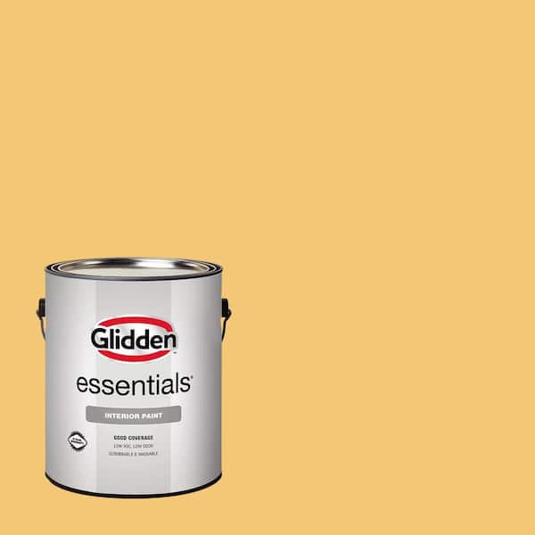 Glidden Essentials 1 gal. PPG1209-4 Yukon Gold Eggshell Interior Paint (2)