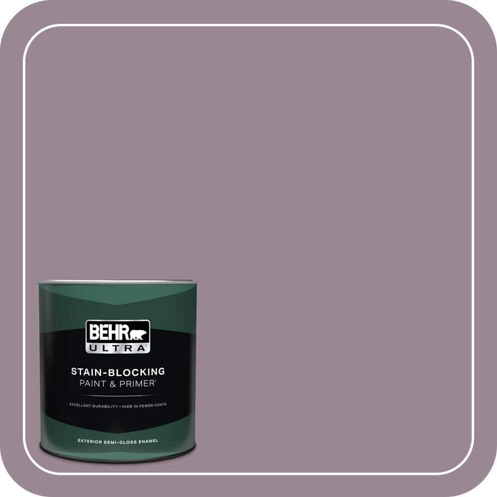BEHR ULTRA 1 qt. #690F-5 Purple Mauve Semi-Gloss Enamel Exterior Paint & Primer
