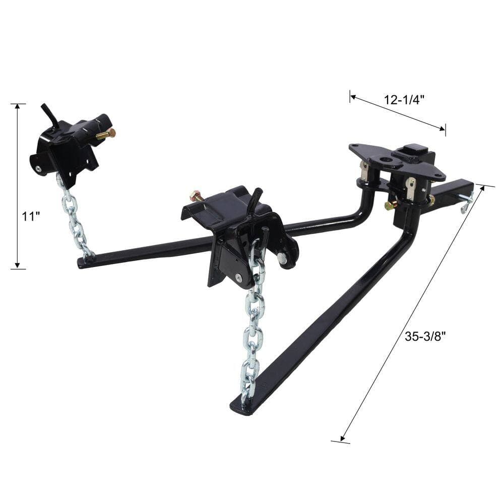 Amucolo 1,2000 lbs. Weight Distribution Hitch with Height Adjustable Forged Shank (2)