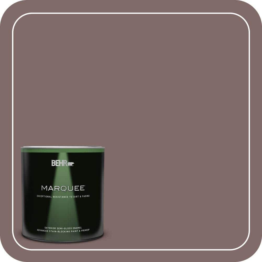 BEHR MARQUEE 1 qt. #MQ1-41 Autumn Ashes Semi-Gloss Enamel Exterior Paint & Primer