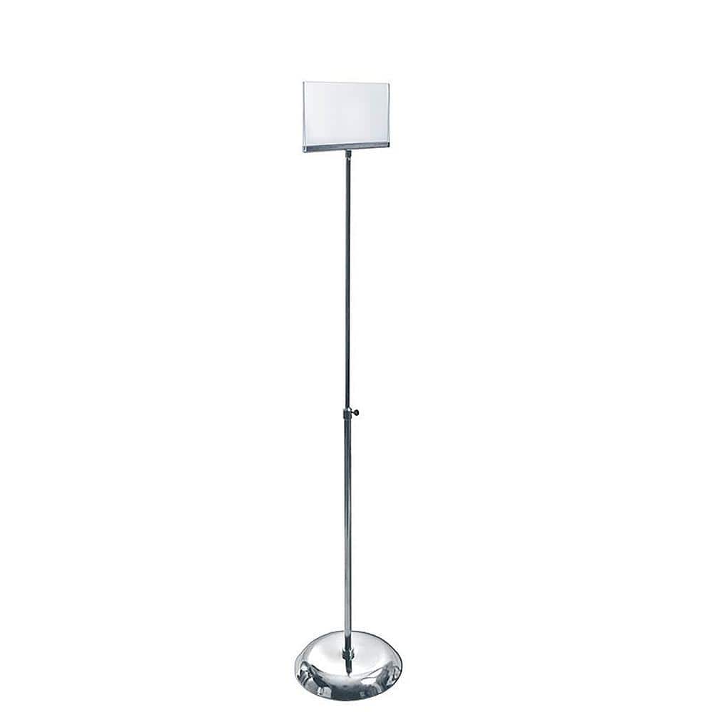 Azar Displays 7 in. W x 5.5 in. Acrylic Sign Holder with Metal Pedestal Stand (1)