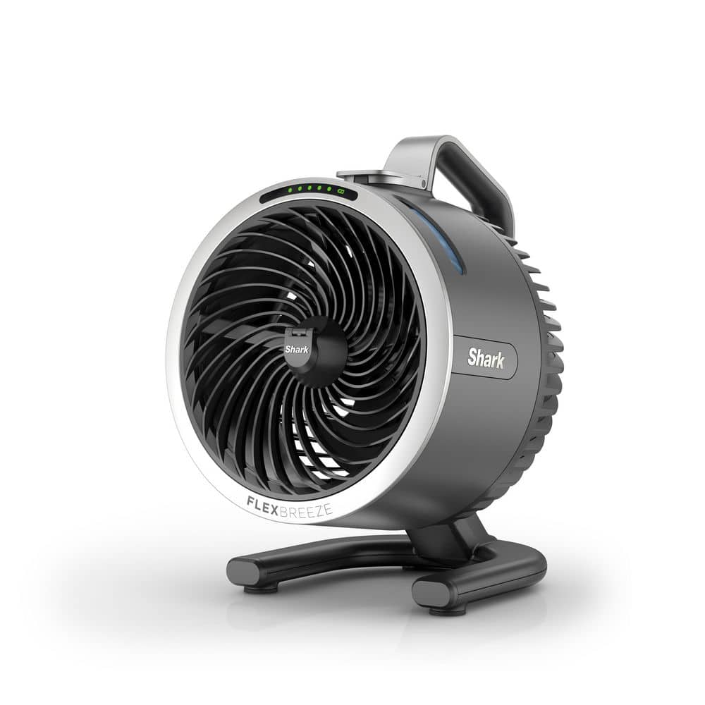 Shark FlexBreeze HydroGo 8.4 in. 5-Fan Speeds Personal Misting Portable Fan in Dark Grey with Ultra-Quiet Cooling (2)