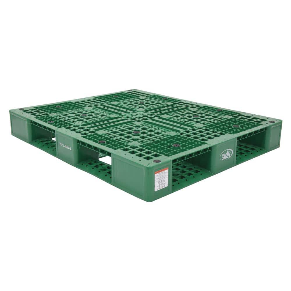 Vestil 48 in. x 40 in. x 6 in. Green Plastic Pallet/Skid