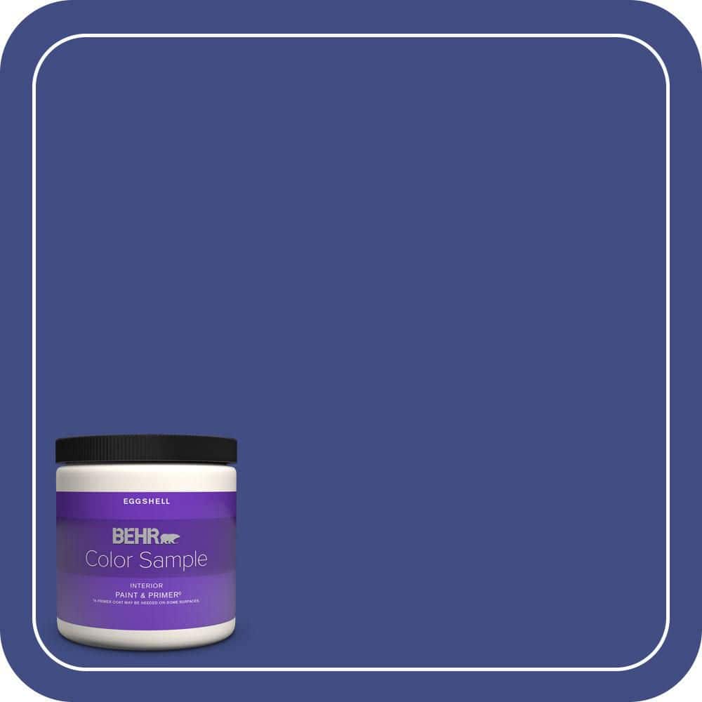BEHR PREMIUM PLUS 8 oz. #MQ5-48 Boudoir Blue Eggshell Enamel Interior Paint & Primer Color Sample