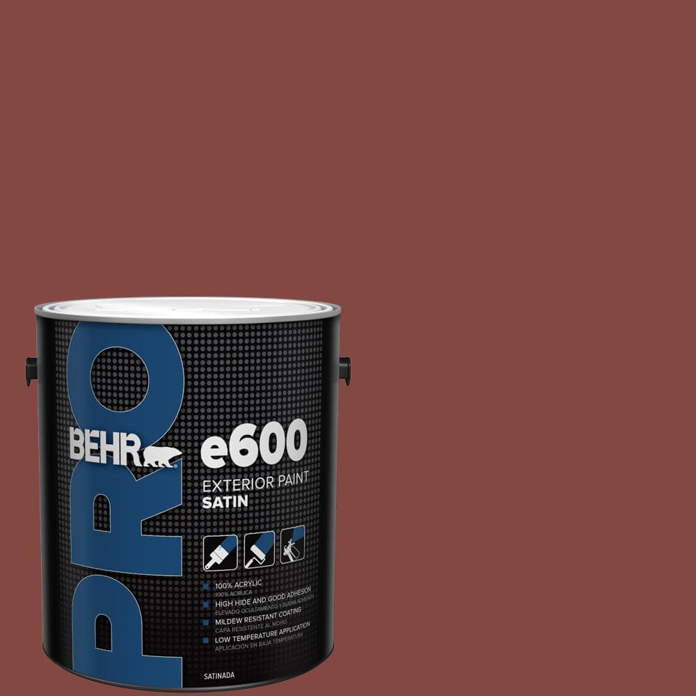 BEHR PRO 1 gal. #S-H-170 Red Brick Satin Exterior Paint