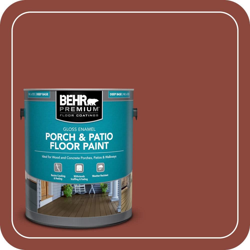 BEHR PREMIUM 1 gal. #PPF-30 Deep Terra Cotta Gloss Enamel Interior/Exterior Porch and Patio Floor Paint