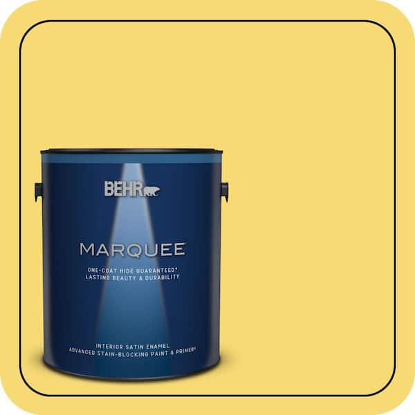 BEHR MARQUEE 1 gal. #P310-5 Solar Energy Satin Enamel Interior Paint & Primer (2)