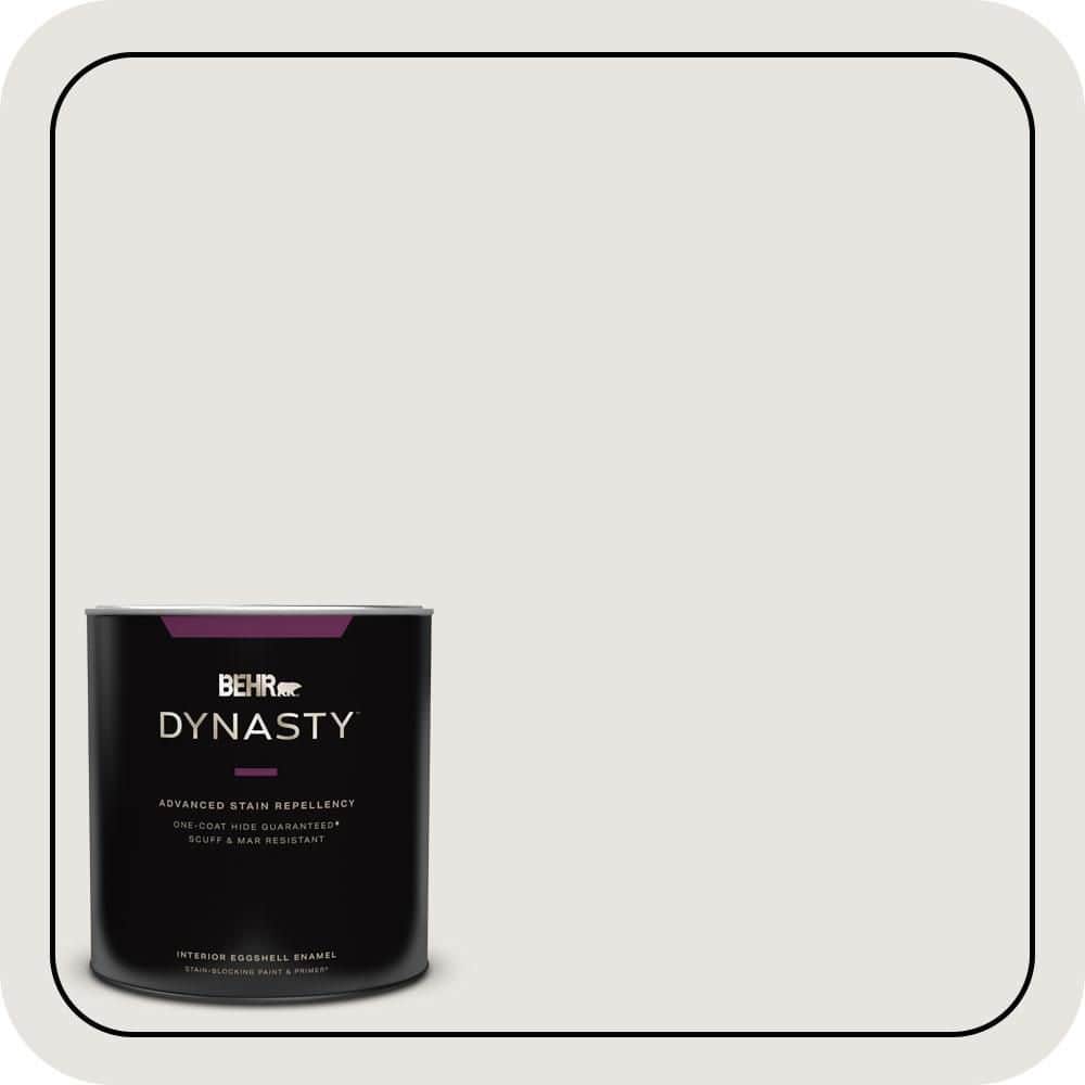 BEHR DYNASTY 1 qt. #PR-W8 Ambience White Eggshell Enamel Interior Stain-Blocking Paint & Primer
