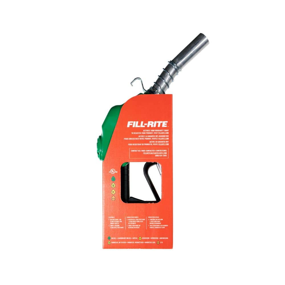 FILL-RITE 1 in. 5-25 GPM (19-95 LPM) Automatic Fuel Nozzle Utility Accessory with Hook (3)