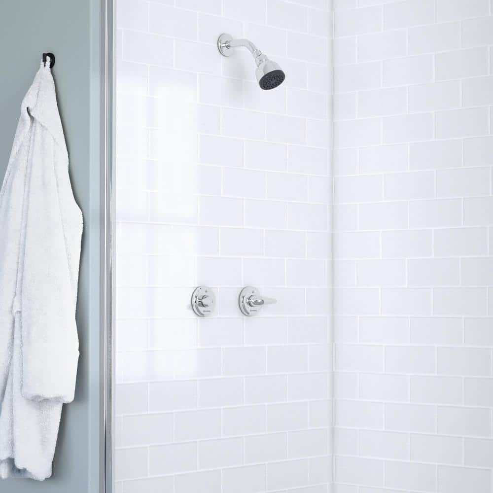 Glacier Bay Aragon Double Handle 1-Spray Shower Faucet 1.75 GPM in Chrome (2)
