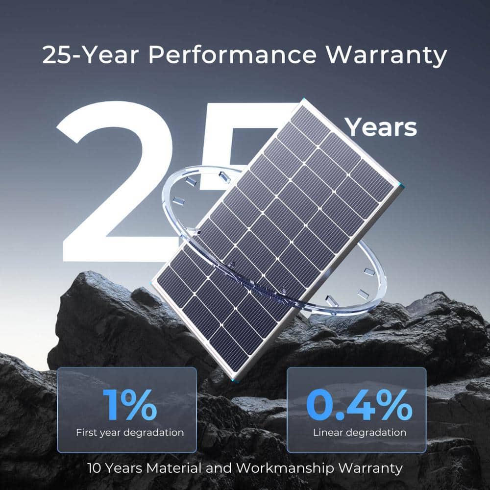 Renogy 12V 100W Solar Panel N-Type 16BB 25% High-Efficiency Off-Grid PV Module Power Charger for RV Marine Battery (2)