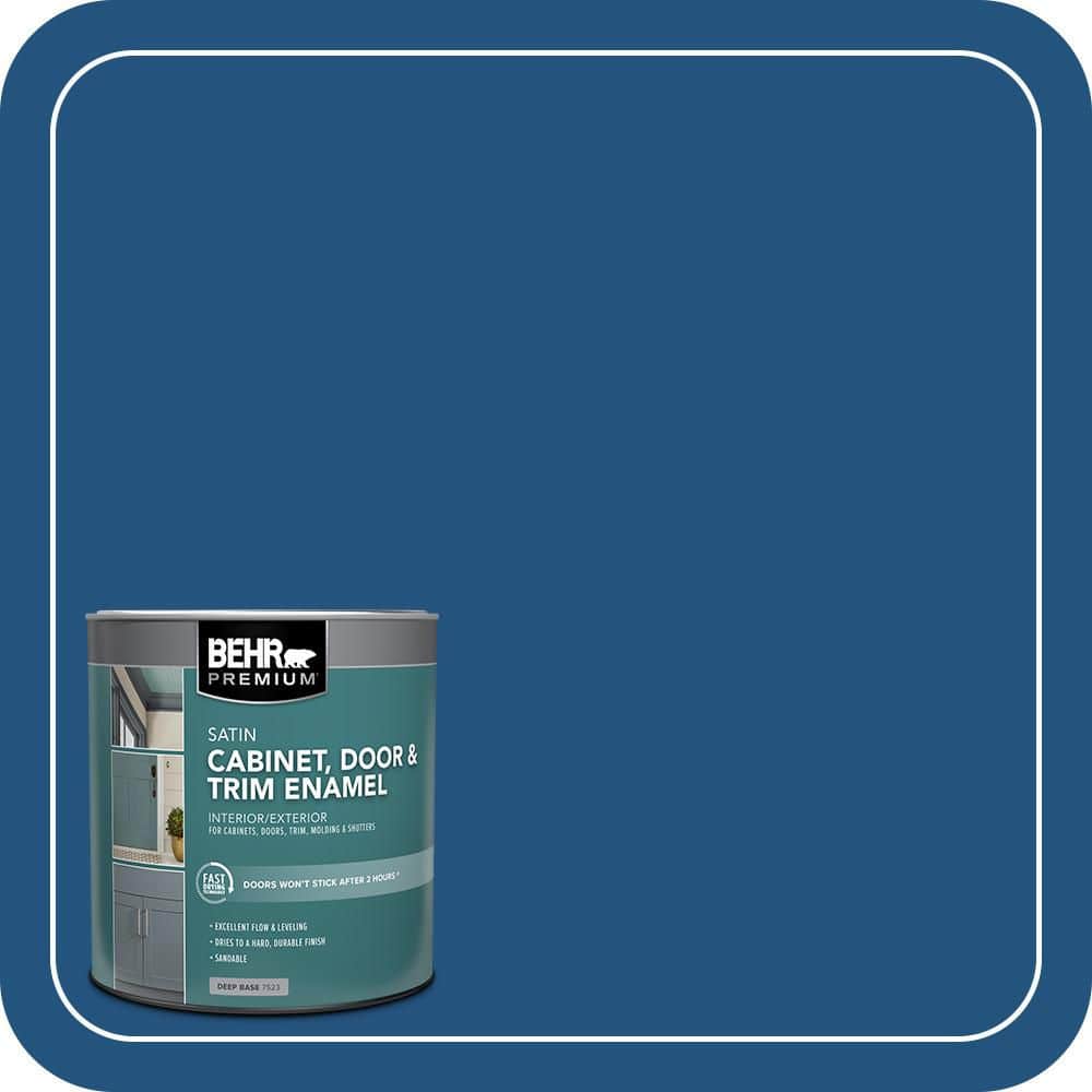 BEHR PREMIUM 1 qt. #S-H-570 Blueberry Twist Satin Enamel Interior/Exterior Cabinet, Door & Trim Paint (1)