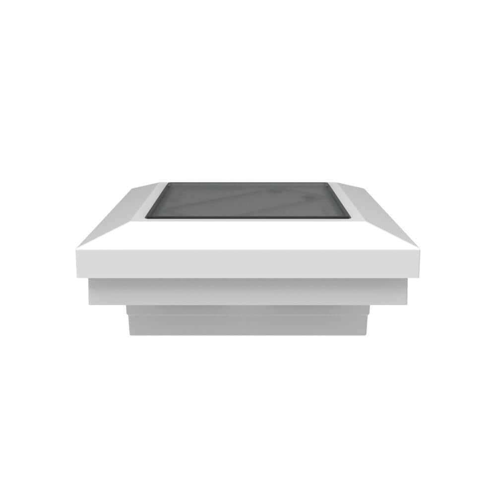 Barrette Outdoor Living VersaRail 2.5 in. White Aluminum Rail Solar Post Top Down Light (2)