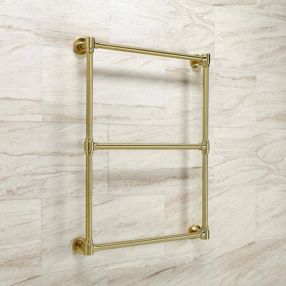Kingston Brass Gallant 3-Bar Wall Mount Towel Rack in Brushed Brass (2)