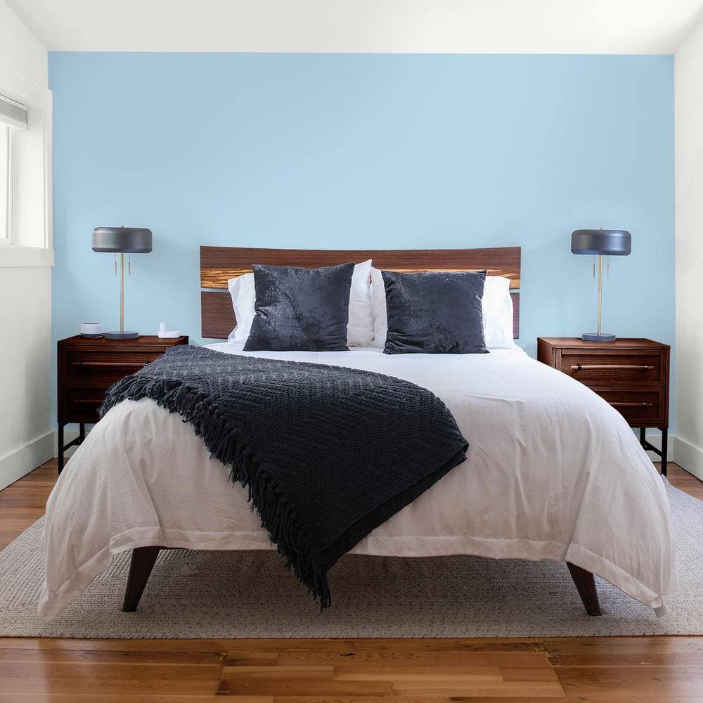 Glidden Premium 5 gal. PPG1157-3 Sonata Flat Interior Latex Paint (4)