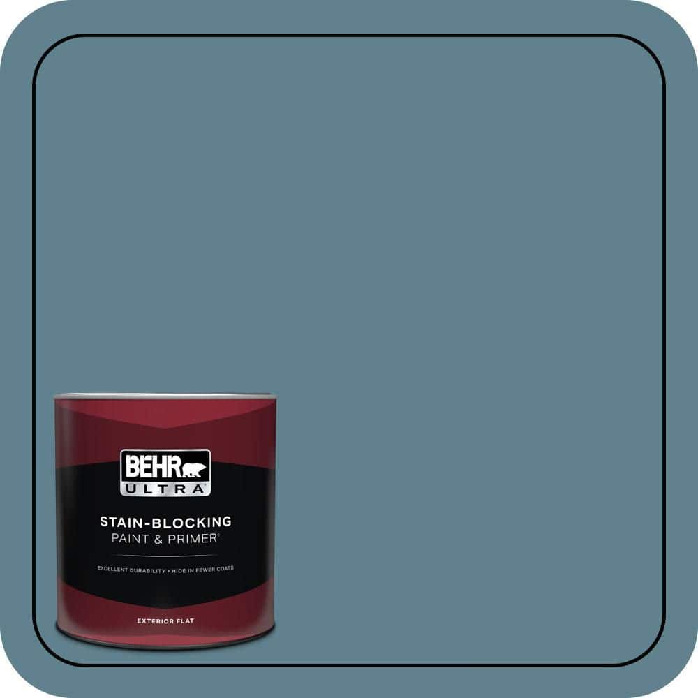 BEHR ULTRA 1 qt. #S470-5 Blueprint Flat Exterior Paint & Primer