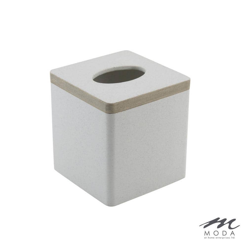 m MODA at home enterprises ltd. HUDSON TISSUE BOX RESIN GREY