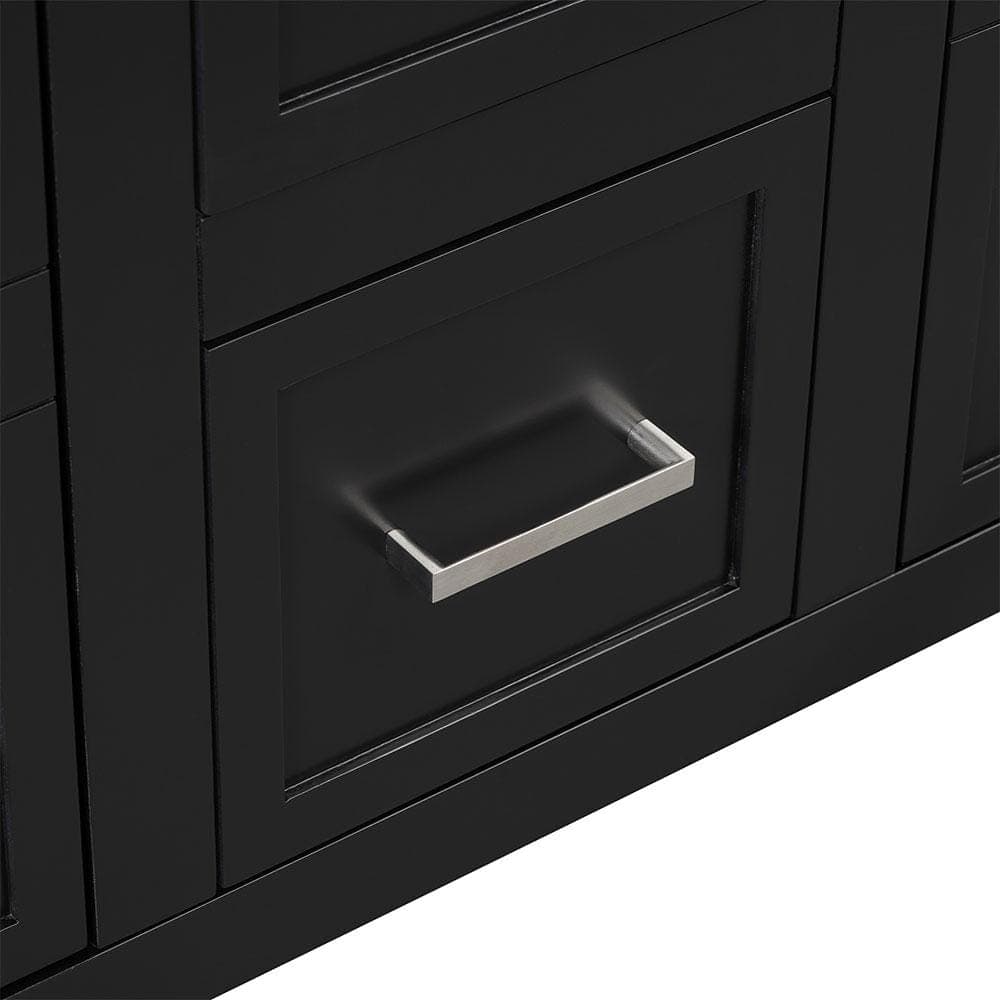 Adrinfly 36 in. W x 18 in. D x 33 in. H Bath Vanity Cabinet without Top in Black, Vanity Storage with 4 Drawers and 2Doors (2)