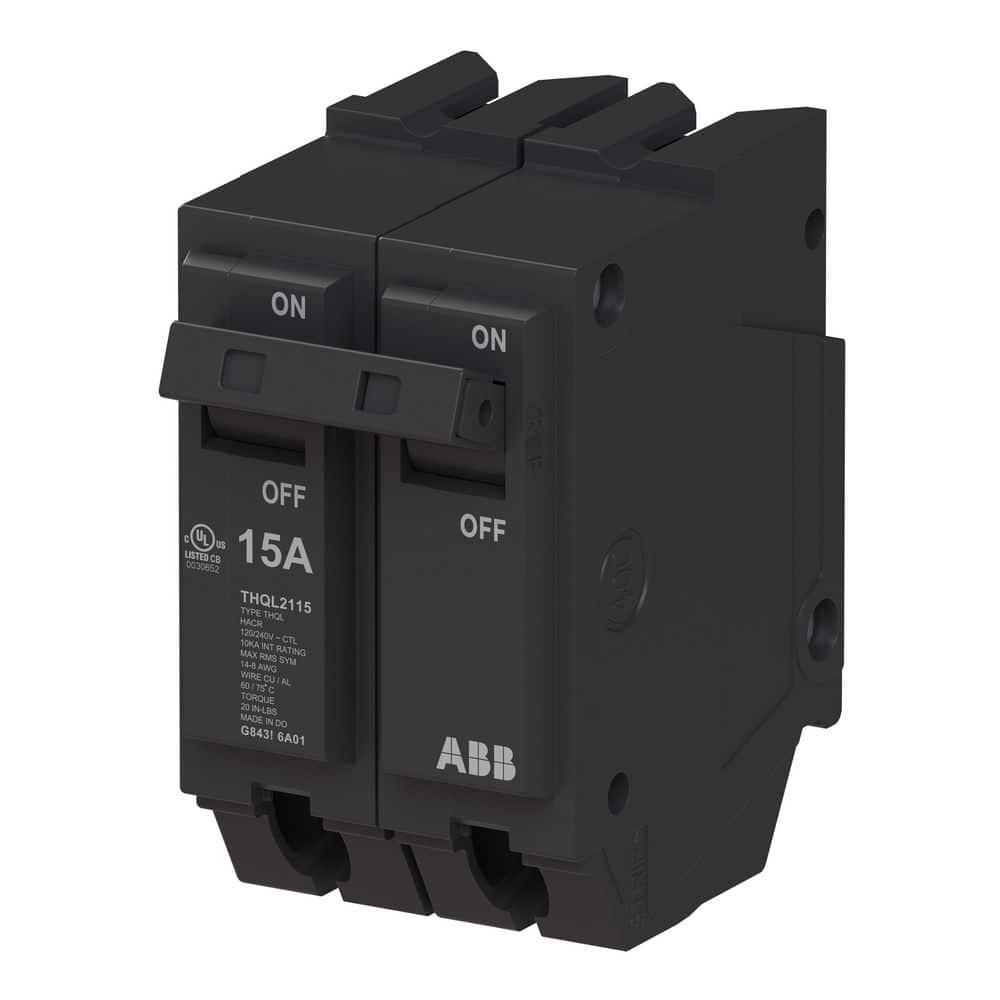 ABB 15 Amp 1 in. Double-Pole Circuit Breaker (THQL2115A) (3)