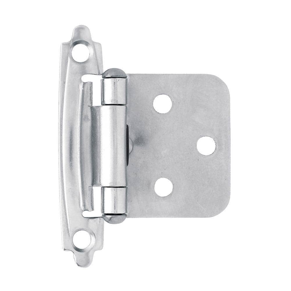 Liberty 1 Pair Face Frame Variable Overlay Self-Closing Chrome Cabinet Hinge (2 Pieces)